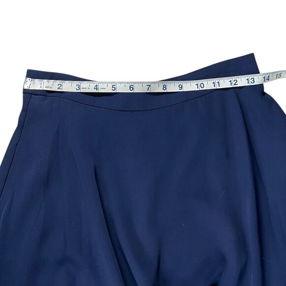 Gal Meets Glam Collection Navy Midi Skirt Women Size 4 Double Lined with Pockets - Picture 6 of 12